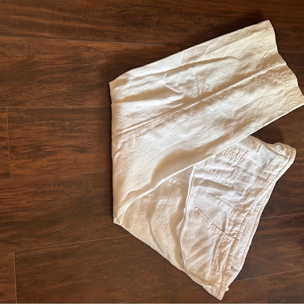 Calvin Klein Jeans White Linen Trousers